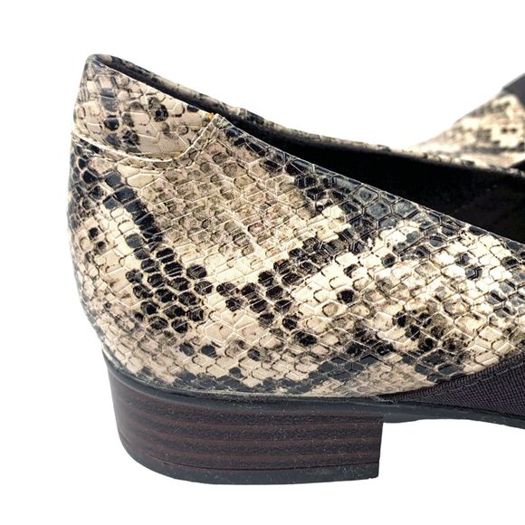 CLARKS Collection Juliet Dahlia Taupe Snake Print Loafers  NWOB - Picture 6 of 8
